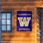 Washington UW Huskies Wordmark Double Sided House Flag