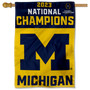 Michigan Team University Wolverines 2023 College Football National Champions House Flag