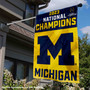 Michigan Team University Wolverines 2023 College Football National Champions House Flag