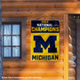 Michigan Team University Wolverines 2023 College Football National Champions House Flag