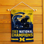 Michigan Team University Wolverines College Football 2023 National Champions Garden Banner