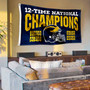 Michigan Team University Wolverines 2023 and 12x Time National Champions Flag