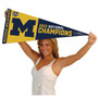 Michigan Team University Wolverines 2023 National Champions Pennant Flag