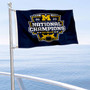 Michigan Team University Wolverines Football 2023 CFP National Champions Boat and Mini Flag
