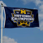 Michigan Team University Wolverines 2023 College Football National Champions Logo Flag