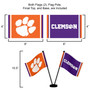 Clemson Tigers Small Table Desk Flag