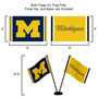 Michigan Team University Wolverines Small Table Desk Flag