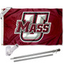 Massachusetts Minutemen Umass Logo Flag Pole and Bracket Kit