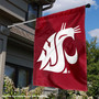 Washington State Cougars Insignia Logo Double Sided House Flag