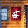 Washington State Cougars Insignia Logo Double Sided House Flag
