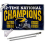 Michigan Team University Wolverines 12 Time National Champions Flag Pole and Bracket Kit