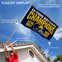 Michigan Team University Wolverines 12 Time National Champions Flag Pole and Bracket Kit