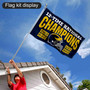 Michigan Team University Wolverines 12 Time National Champions Flag Pole and Bracket Kit