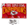 Kansas City Chiefs 4 Time Super Bowl Champions Banner Flag with Tack Wall Pads