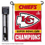 Kansas City Chiefs Super Bowl LVIII 2023 2024 Champions Garden Banner and Flag Stand