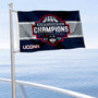 Connecticut Huskies 2024 Basketball National Champions Boat and Mini Flag