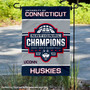 Connecticut Huskies Basketball National Champions 2024 Yard Flag