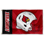 Louisville Cardinals Football Helmet Flag