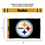 Pittsburgh Steelers Printed Header 3x5 Flag