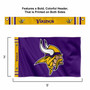 Minnesota Vikings Printed Header 3x5 Flag