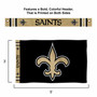 New Orleans Saints Printed Header 3x5 Flag