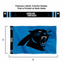 Carolina Panthers Printed Header 3x5 Flag