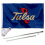 Tulsa Hurricanes Wordmark Logo Flag Pole and Bracket Kit