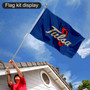 Tulsa Hurricanes Wordmark Logo Flag Pole and Bracket Kit