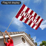 Indiana Hoosiers Stripes Flag Pole and Bracket Kit