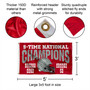 Ohio State Buckeyes 2024 and 9 Time National Champions Flag Pole and Bracket Kit