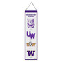 University of Washington Evolution 8x32 Inch Vertical Wool Embroidered Hanging Banner