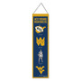West Virginia Univ Mountaineers Evolution 8x32 Inch Vertical Wool Embroidered Hanging Banner