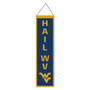 West Virginia Univ Mountaineers Hail WV 8x32 Inch Vertical Wool Embroidered Hanging Banner