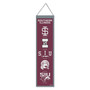 Southern Illinois University Salukis Evolution 8x32 Inch Vertical Wool Embroidered Hanging Banner