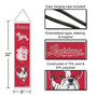 University of Louisiana at Lafayette Ragin Cajuns Evolution 8x32 Inch Vertical Wool Embroidered Hanging Banner