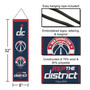 Washington Wizards Evolution 8x32 Inch Vertical Wool Embroidered Hanging Banner