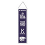 Kansas State University Wildcats Evolution 8x32 Inch Vertical Wool Embroidered Hanging Banner