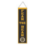Boston Bruins Fear The Bear 8x32 Inch Vertical Wool Embroidered Hanging Banner