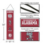 University of Alabama Crimson Tide Evolution 8x32 Inch Vertical Wool Embroidered Hanging Banner