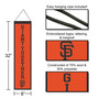 San Francisco Giants Giant Together 8x32 Inch Vertical Wool Embroidered Hanging Banner