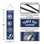 Tampa Bay Lightning Evolution 8x32 Inch Vertical Wool Embroidered Hanging Banner