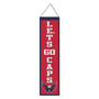 Washington Capitals Let's Go Caps 8x32 Inch Vertical Wool Embroidered Hanging Banner