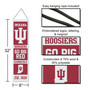 Indiana University Hoosiers Evolution 8x32 Inch Vertical Wool Embroidered Hanging Banner