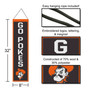 Oklahoma State University Cowboys Go Pokes 8x32 Inch Vertical Wool Embroidered Hanging Banner