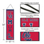 University of Mississippi Evolution 8x32 Inch Vertical Wool Embroidered Hanging Banner