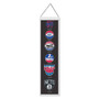 Brooklyn Nets Evolution 8x32 Inch Vertical Wool Embroidered Hanging Banner