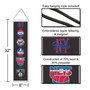 Brooklyn Nets Evolution 8x32 Inch Vertical Wool Embroidered Hanging Banner