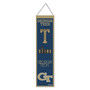Georgia Tech Yellow Jackets Evolution 8x32 Inch Vertical Wool Embroidered Hanging Banner