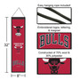 Chicago Bulls Evolution 8x32 Inch Vertical Wool Embroidered Hanging Banner
