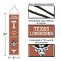 University of Texas Longhorns Evolution 8x32 Inch Vertical Wool Embroidered Hanging Banner